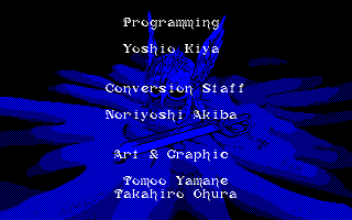 STAFF ROLL Programming Yoshio Kiya Conversion Noriyoshi Akiba